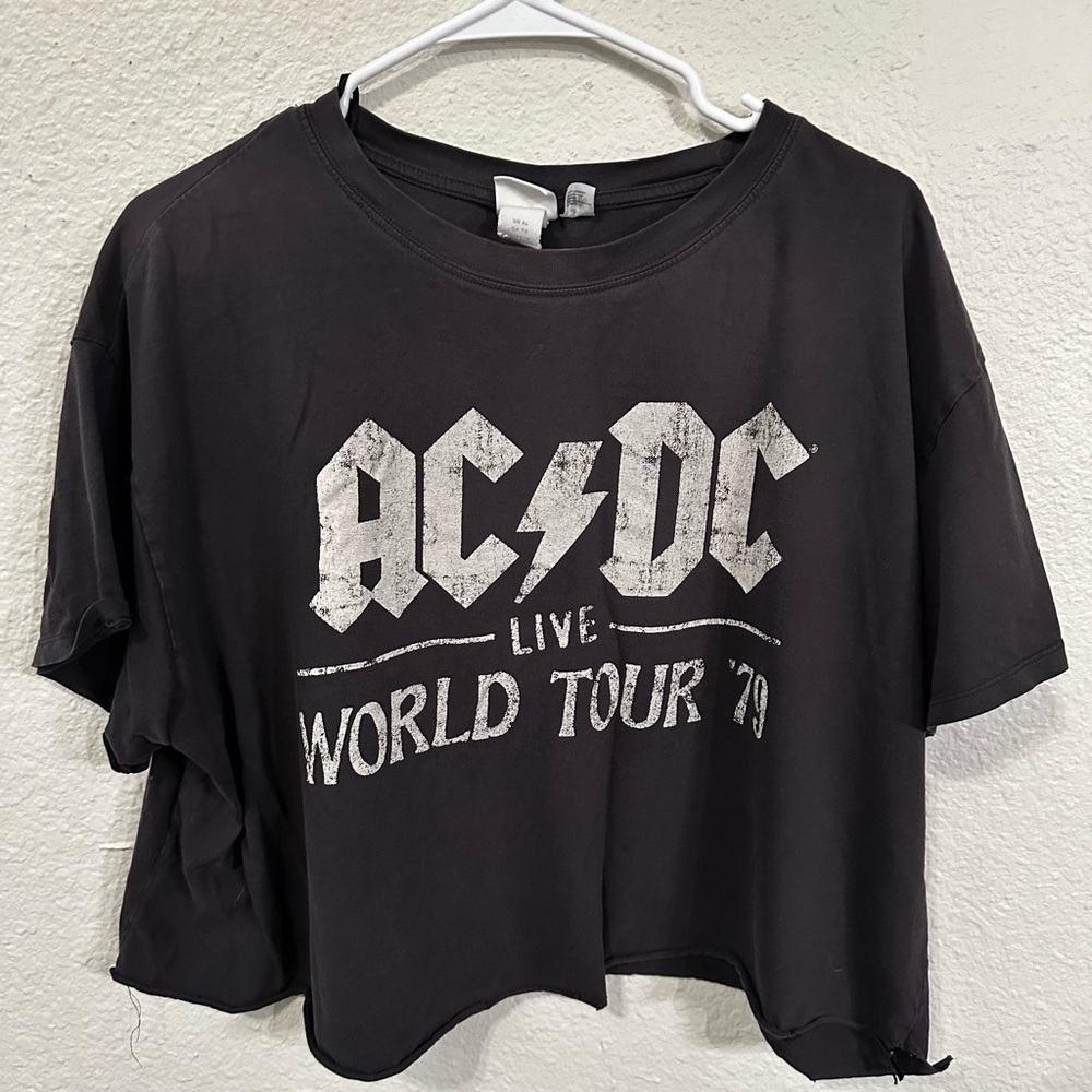 AC/DC Cutoff Cropped T-Shirt